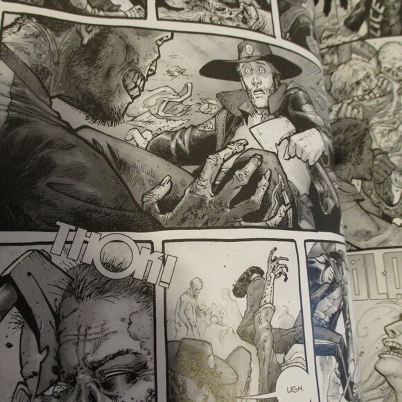 The Walking Dead TPB Volume 1 Red White Black Graphic Zombie Fighting Comic Book - Picture 8 of 13